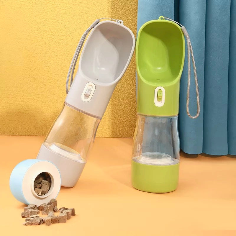 Portable water bottle-bowl